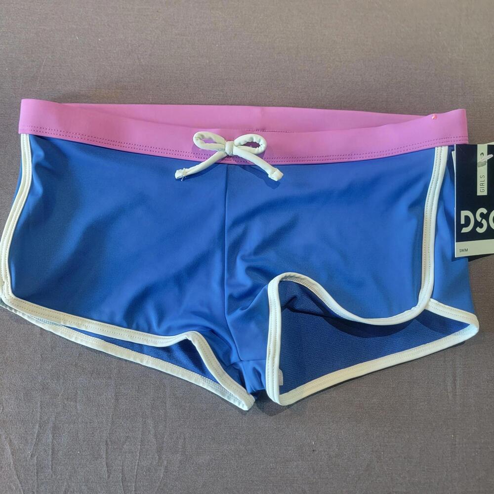 DSG Girls' Swim Shorts, Energized Blue, L(10-12) New With Tags MSRP $17.99